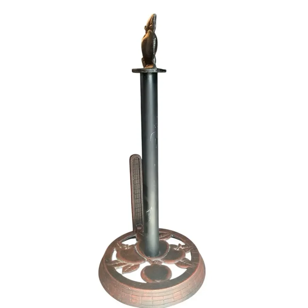 Apple‎ Cast Iron Paper Towel Holder Farmhouse Kitchen Decor 15”